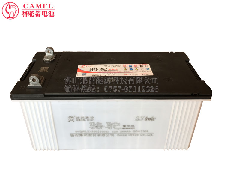 駱駝蓄電池6-QWLZ-200(1100)免維護電瓶12V200Ah發(fā)電機組電池 船用電瓶